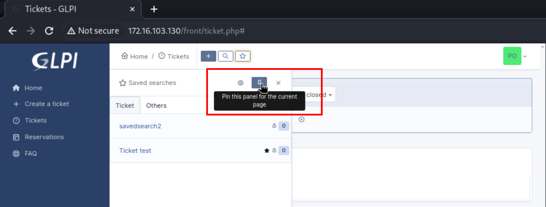 inned searches interfaces