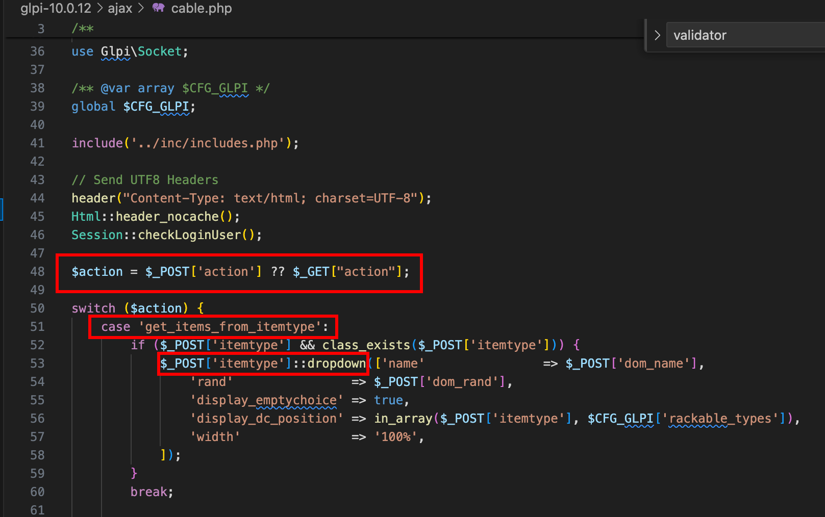 Source code /ajax/cable.php to get any token